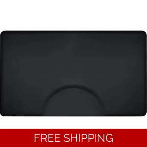 Black Rectangle 5' X 3' 1/2" Thick Anti Fatigue Barber Salon Floor Mat